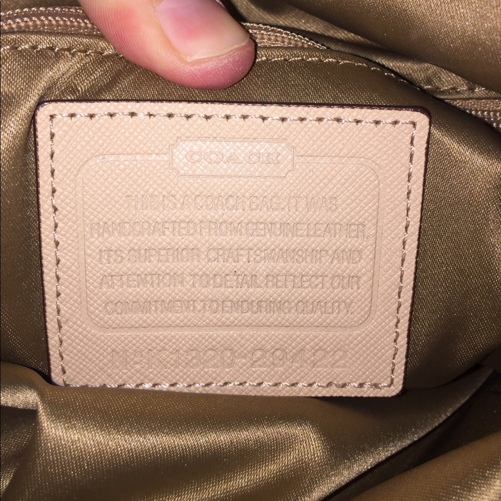 Tan leather original Coach bag - Picture 2 of 4