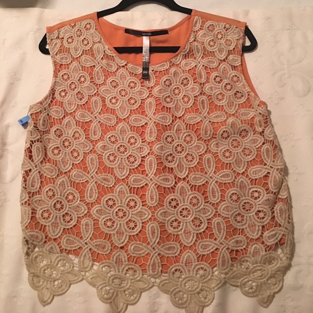 Kensie lace crop top