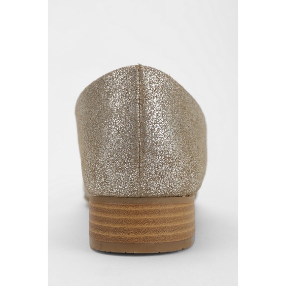 Metallic Silver Boyfriend Oxford Flats - Picture 7 of 8