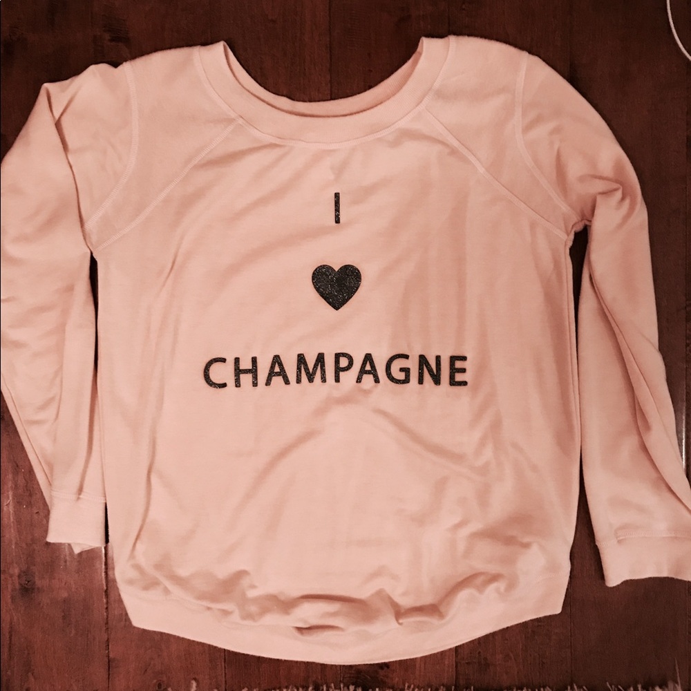 Chaser blush pink champagne crewneck