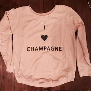 Chaser blush pink champagne crewneck