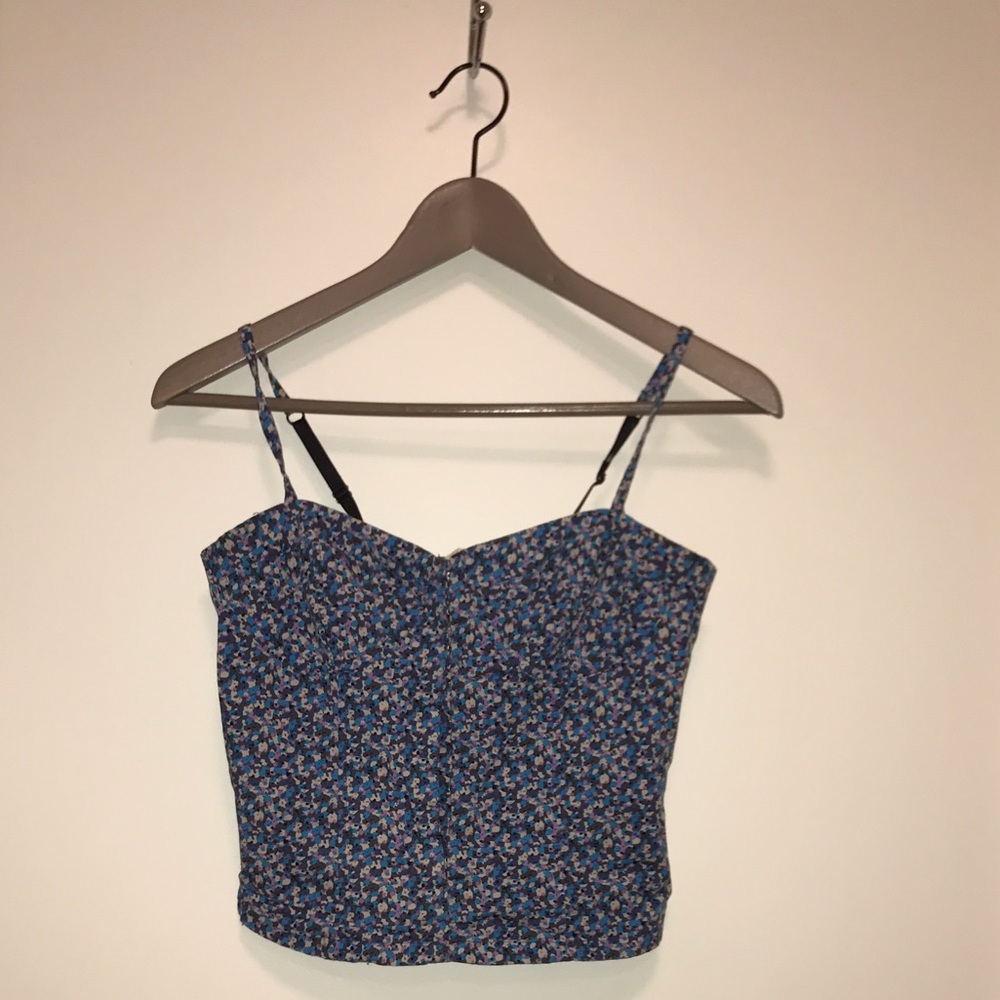 Cropped corset style top from black poppy