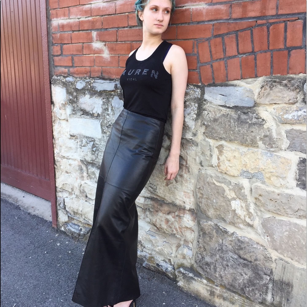 Vintage Bebe: Leather Maxi