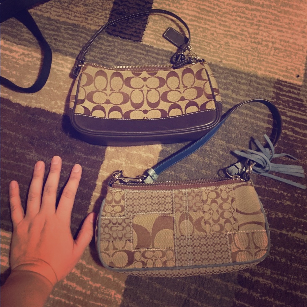 Selling as a pair. Two small original coach bags