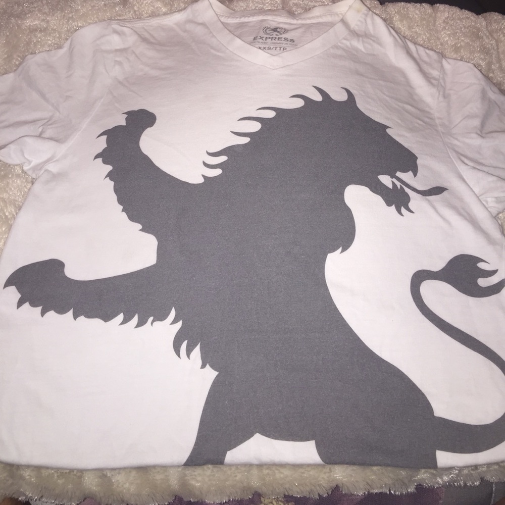 Young man express cotton t-shirt.