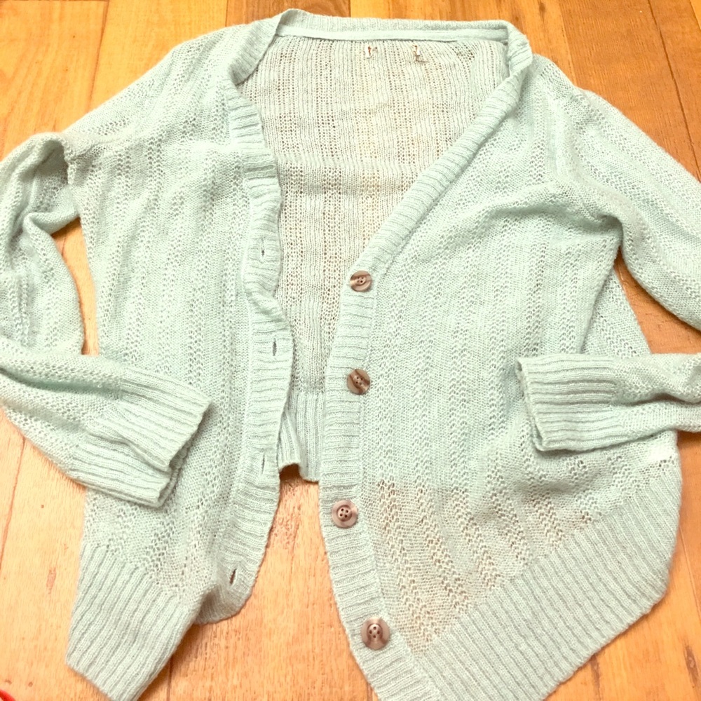 XL pastel mint green, light weight sweater