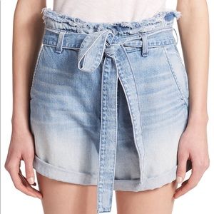 ISO 7 For All Mankind Denim Paperbag Waist Short