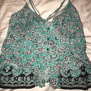 Billabong paisley flower print crop top!
