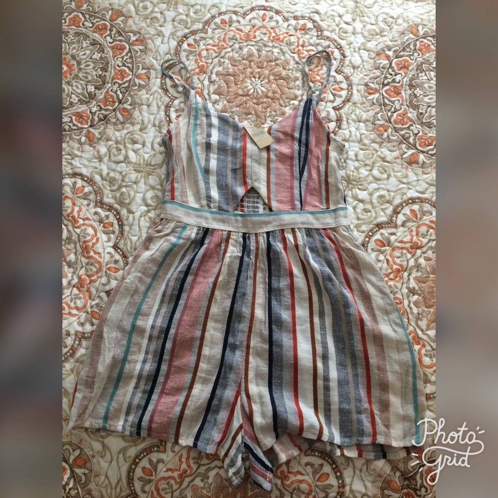 FINAL DROP! American Eagle XS Multi Striped Romper