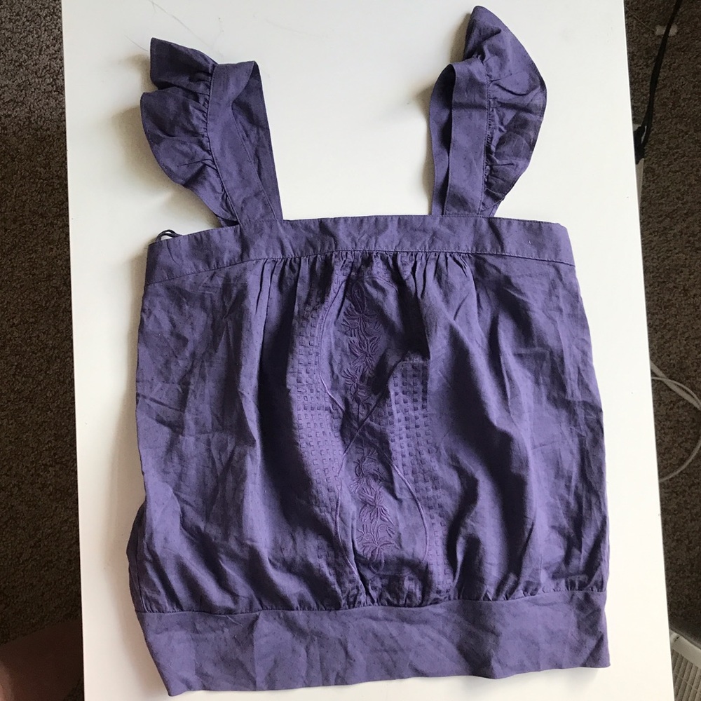 Kimchi Blue purple ruffle strap tank size M - Picture 2 of 3