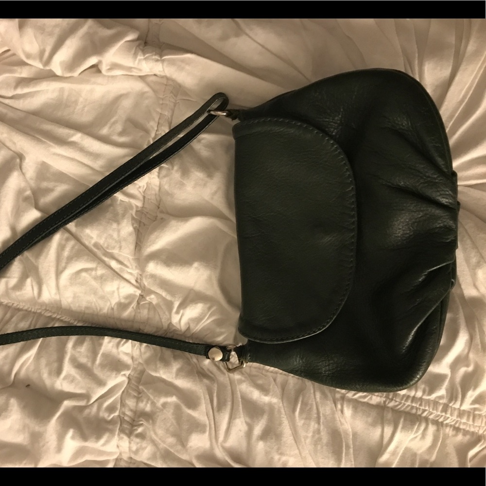 Hunter green cross body bag