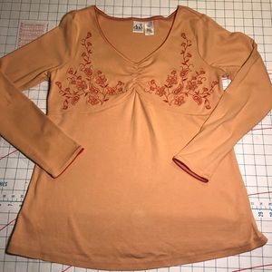 duo MATERNITY V NECK 100% Cotton Long Sleeve Shirt