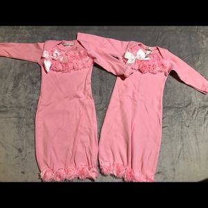 Set of Handmade NB Sleep Gowns - Twin Girl