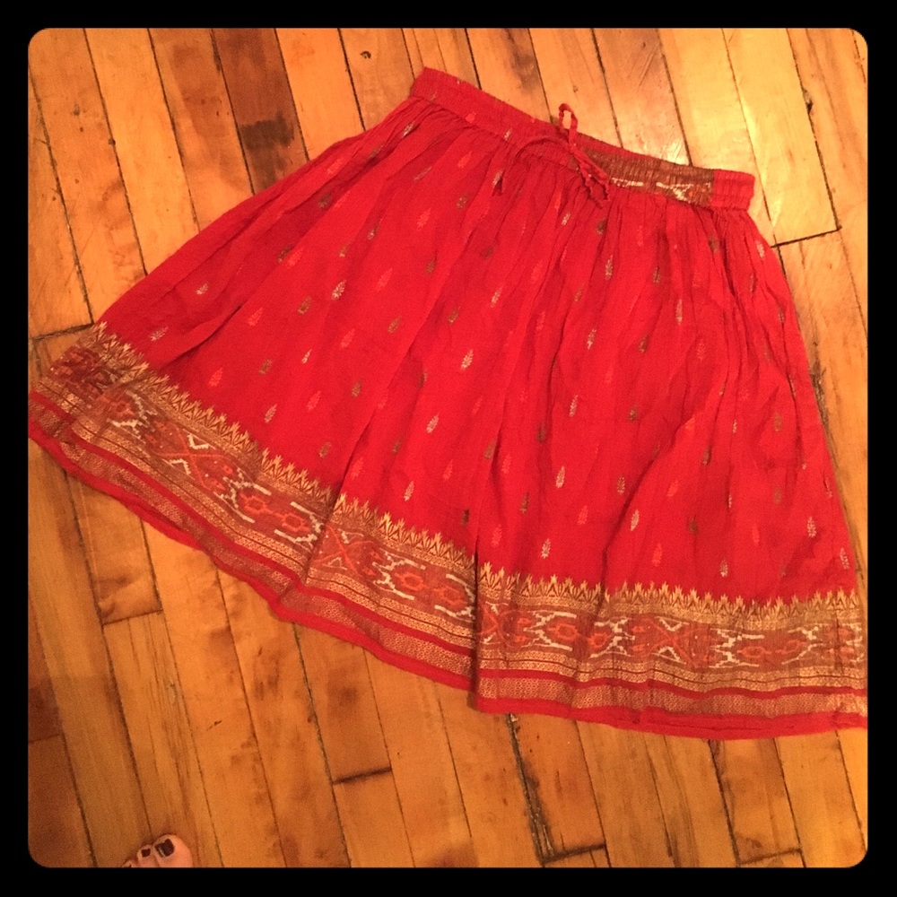 Vintage Indian print skirt.