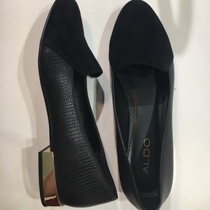 Black & Gold Aldo Flats