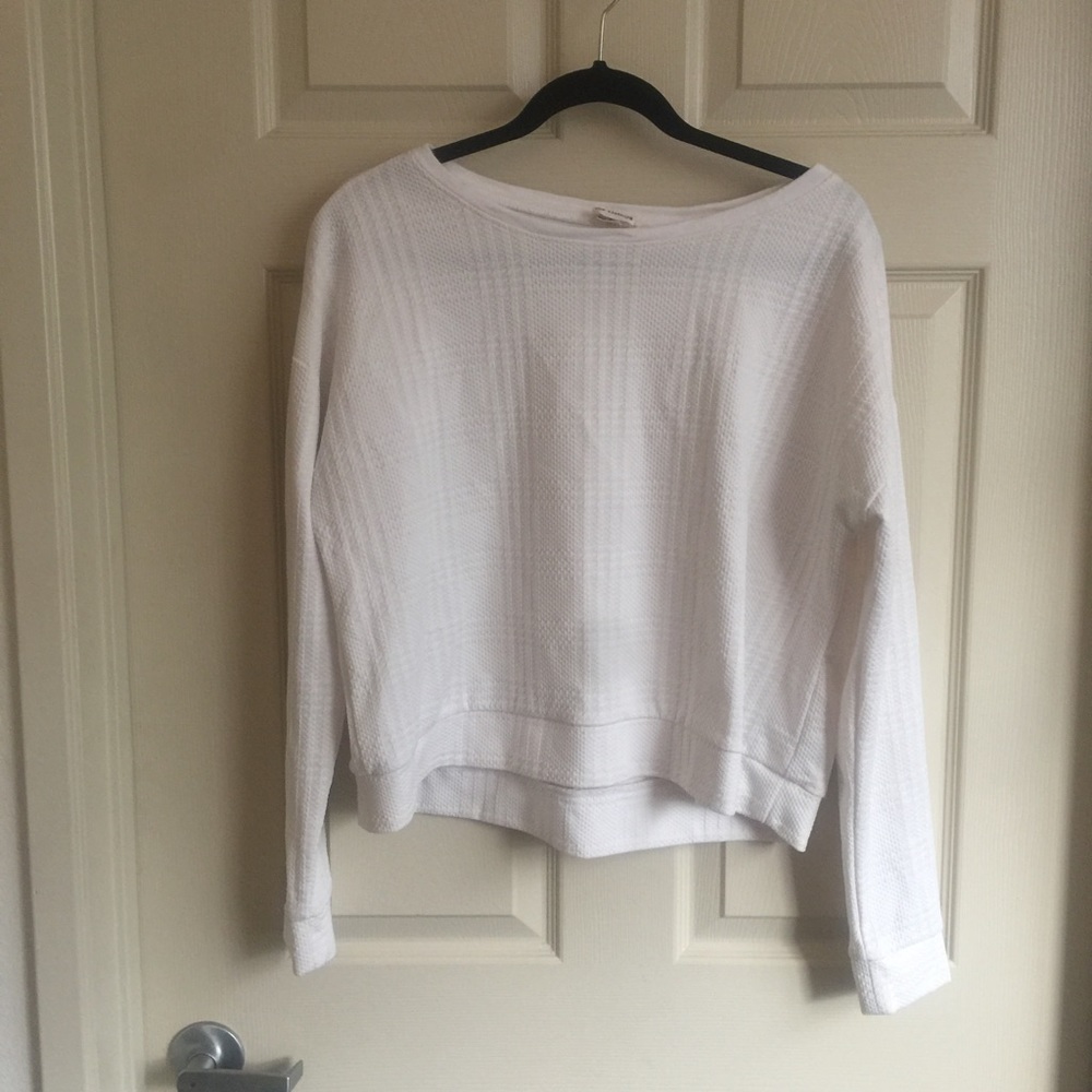 Textured White Crop Top