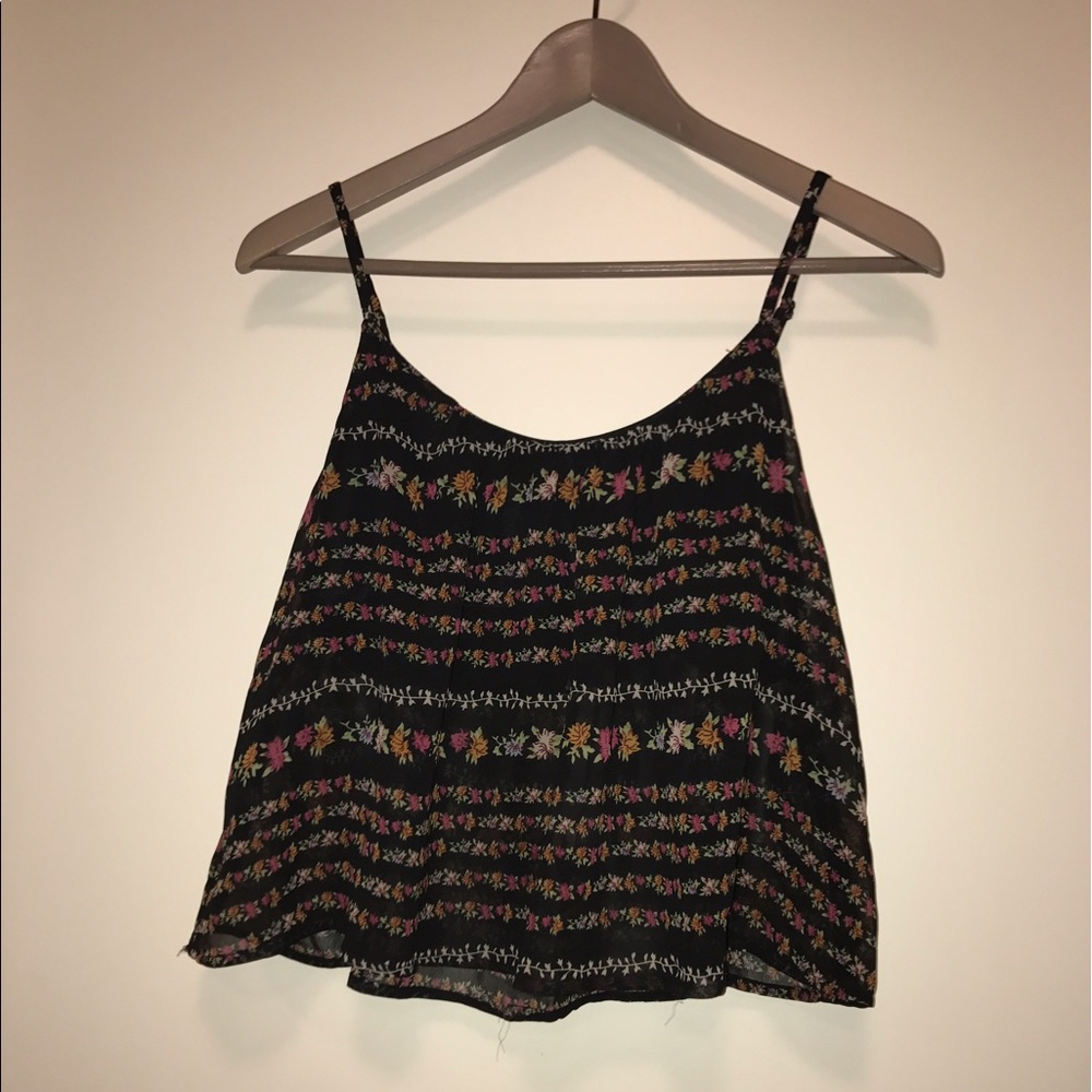 LA HEARTS M crop flowy top