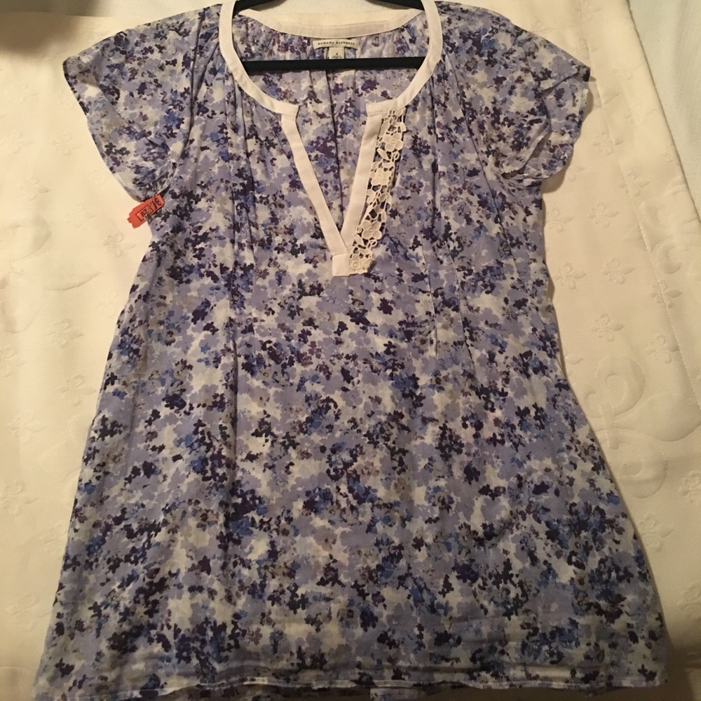 Banana Republic floral blouse
