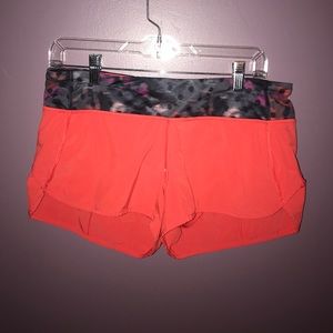 Orange Lululemon Shorts