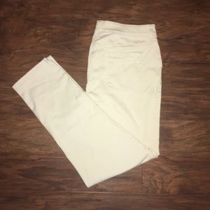 Chicos Straight Leg Pants Sz. 2 Light Khaki