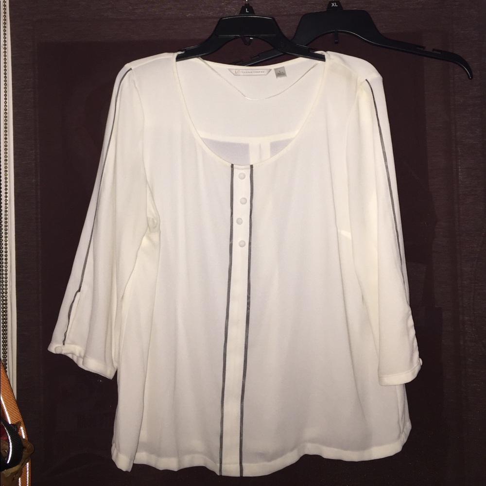 White LC Lauren Conrad blouse.