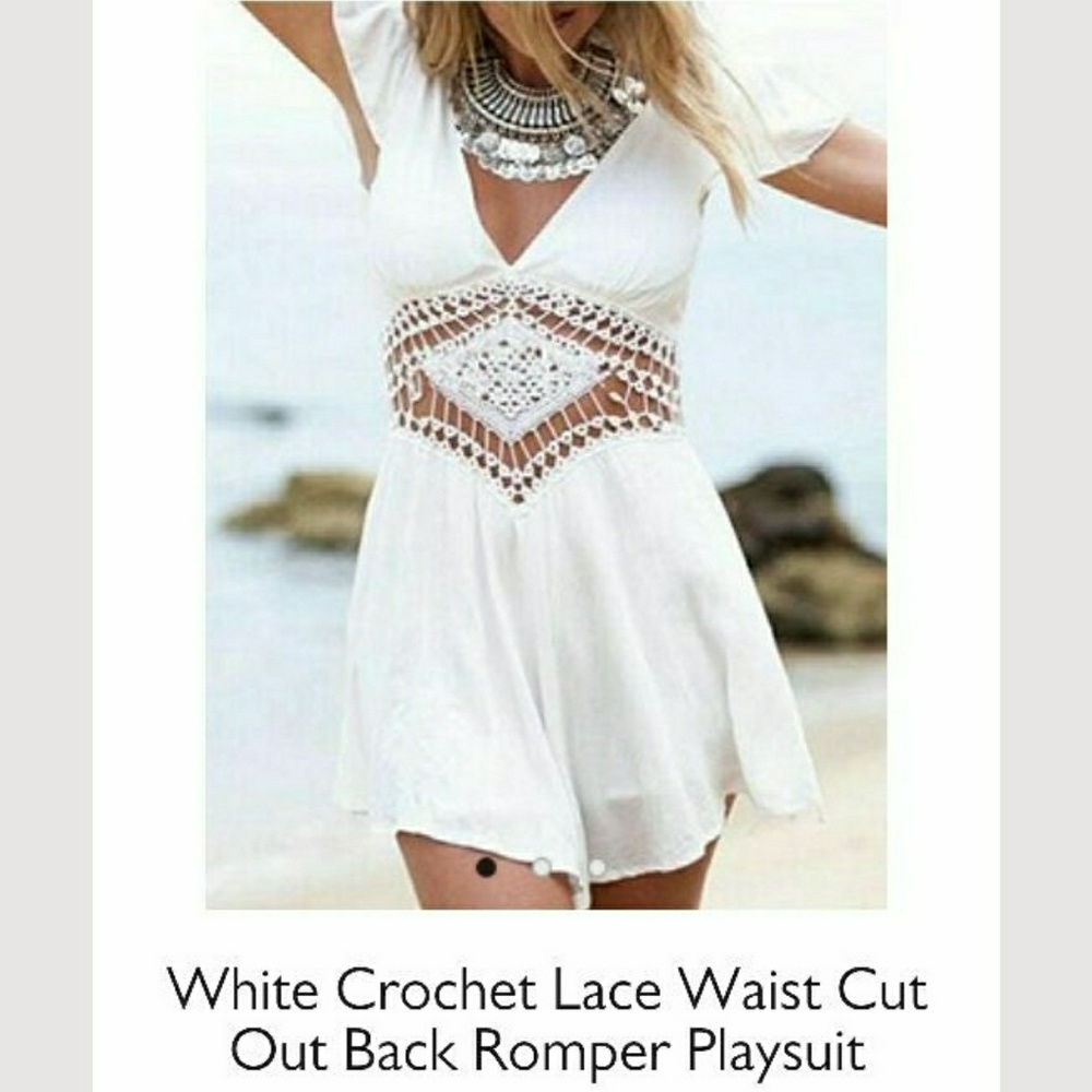 🎀Beautiful White boho jumpsuit