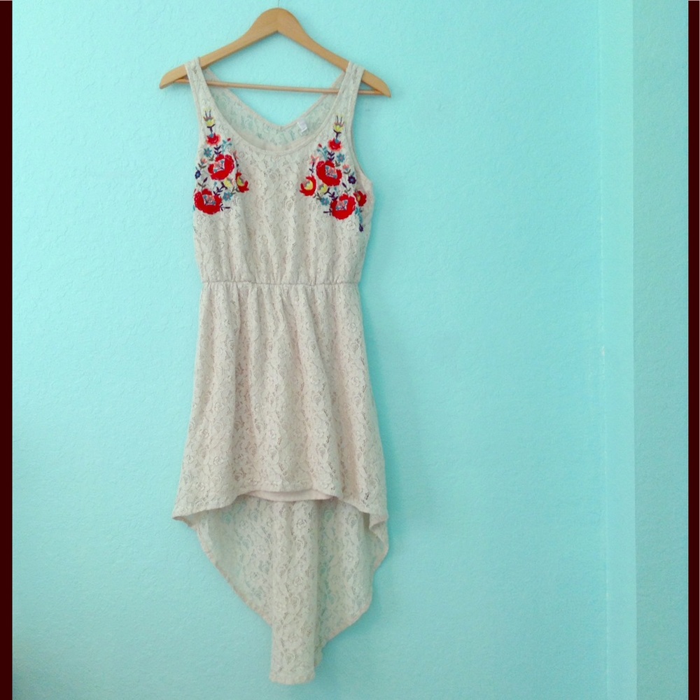 Xhilaration Beige Lace Dress