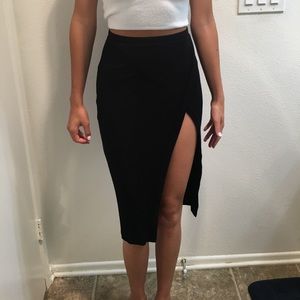 🖤Asymmetric Black Midi Skirt 🖤