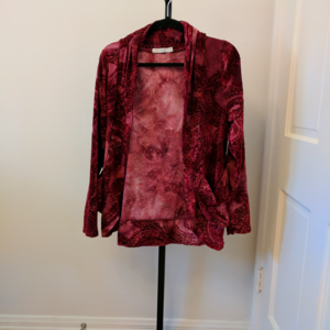 Patterned Burnout Velvet Blazer