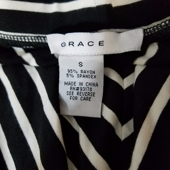 Grace Chevron Maxi Black & White Skirt - Picture 6 of 6