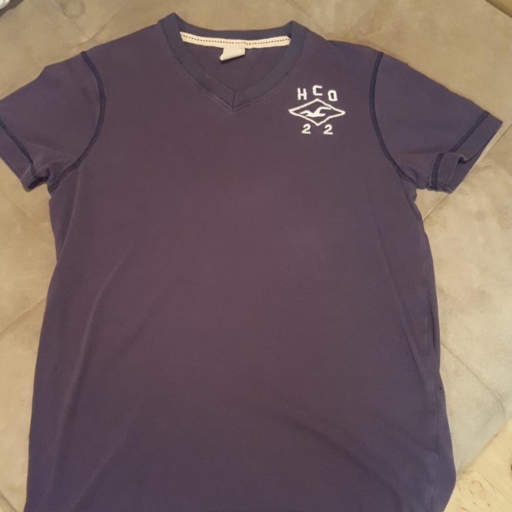 Navy Hollister V-neck T-shirt