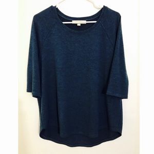 Loft indigo blue knit top