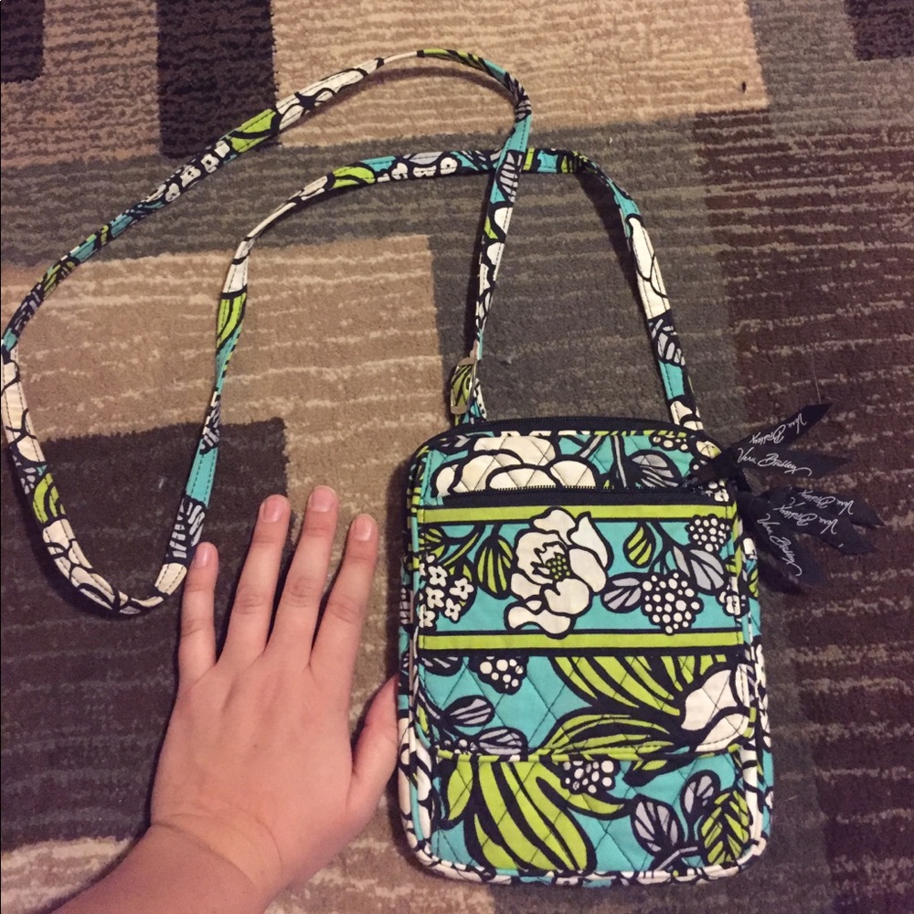 Blue and black Vera Bradley crossbody bag