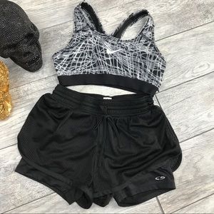 Champion compression layered mesh shorts