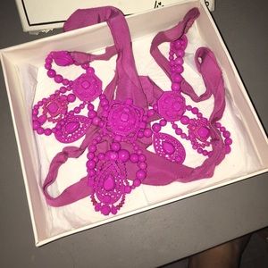 Lanvin x H&M pink chunky necklace