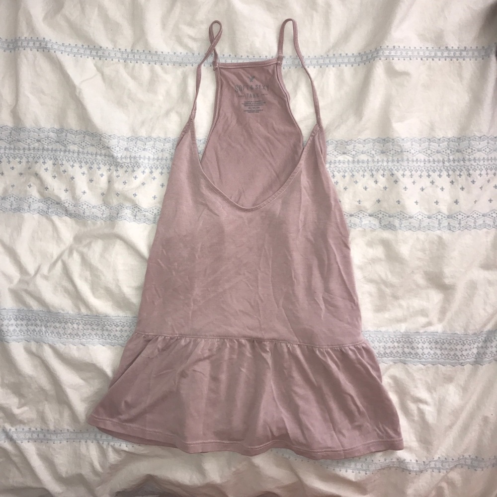 American Eagle Taupe Pink Tank