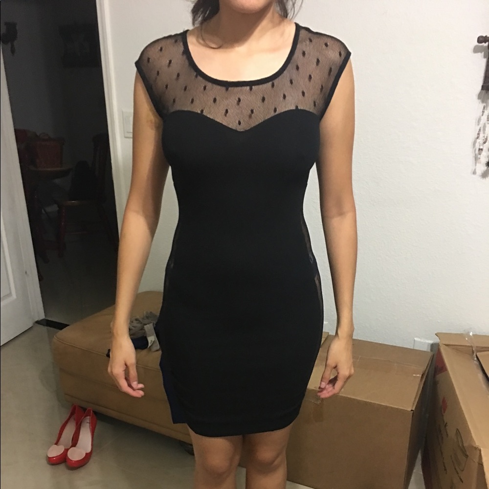 Nasty Gal Polka Dot See Through Dress