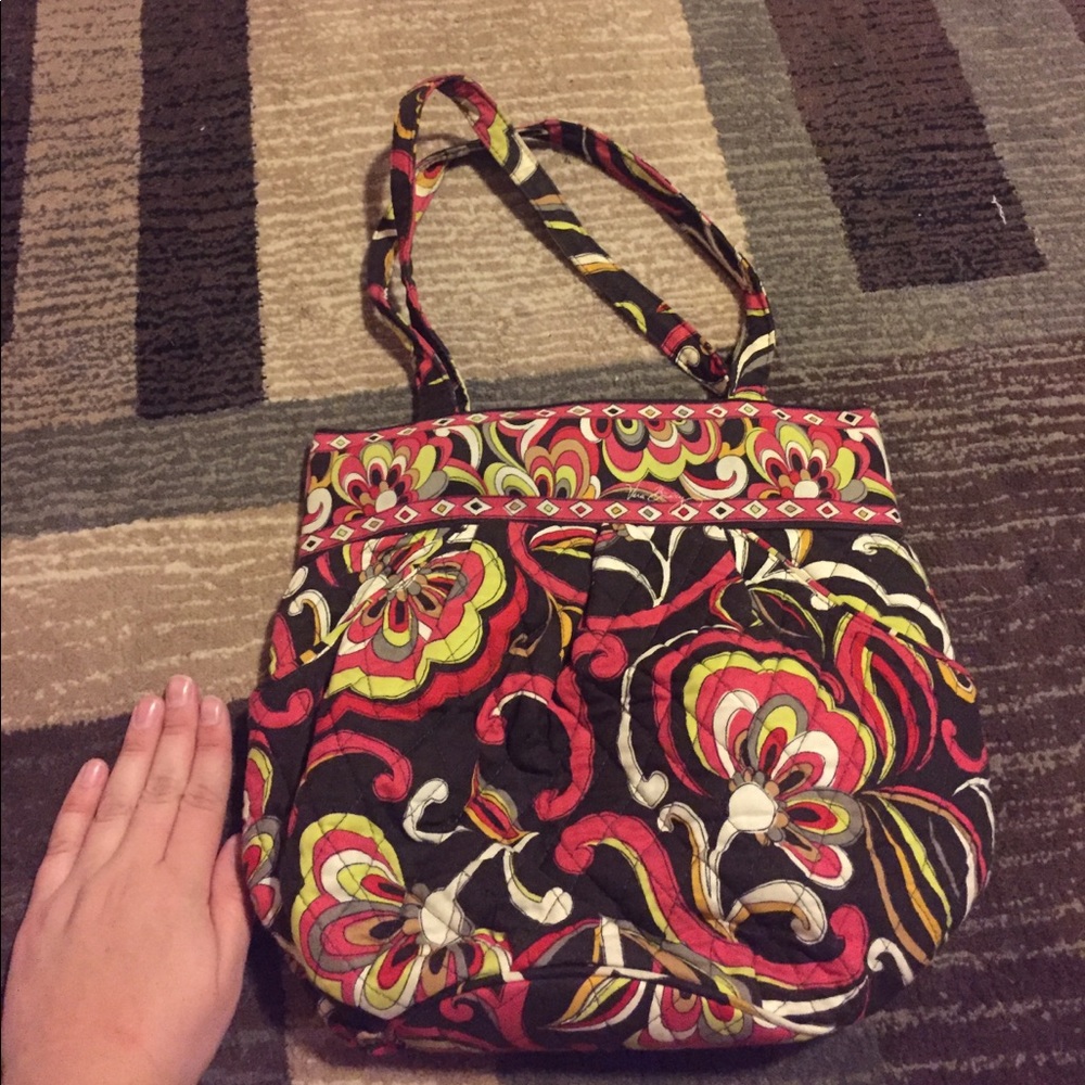 Red and brown Vera Bradley bag