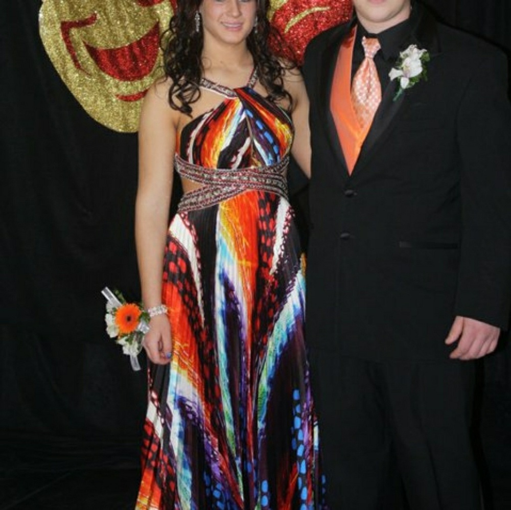 Multicolored Prom Dress