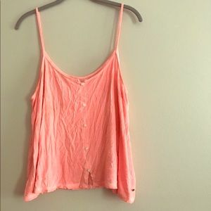 AE Coral Soft and Sexy Button Front Tank Size L