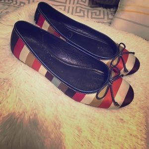 Coach multi strip flats