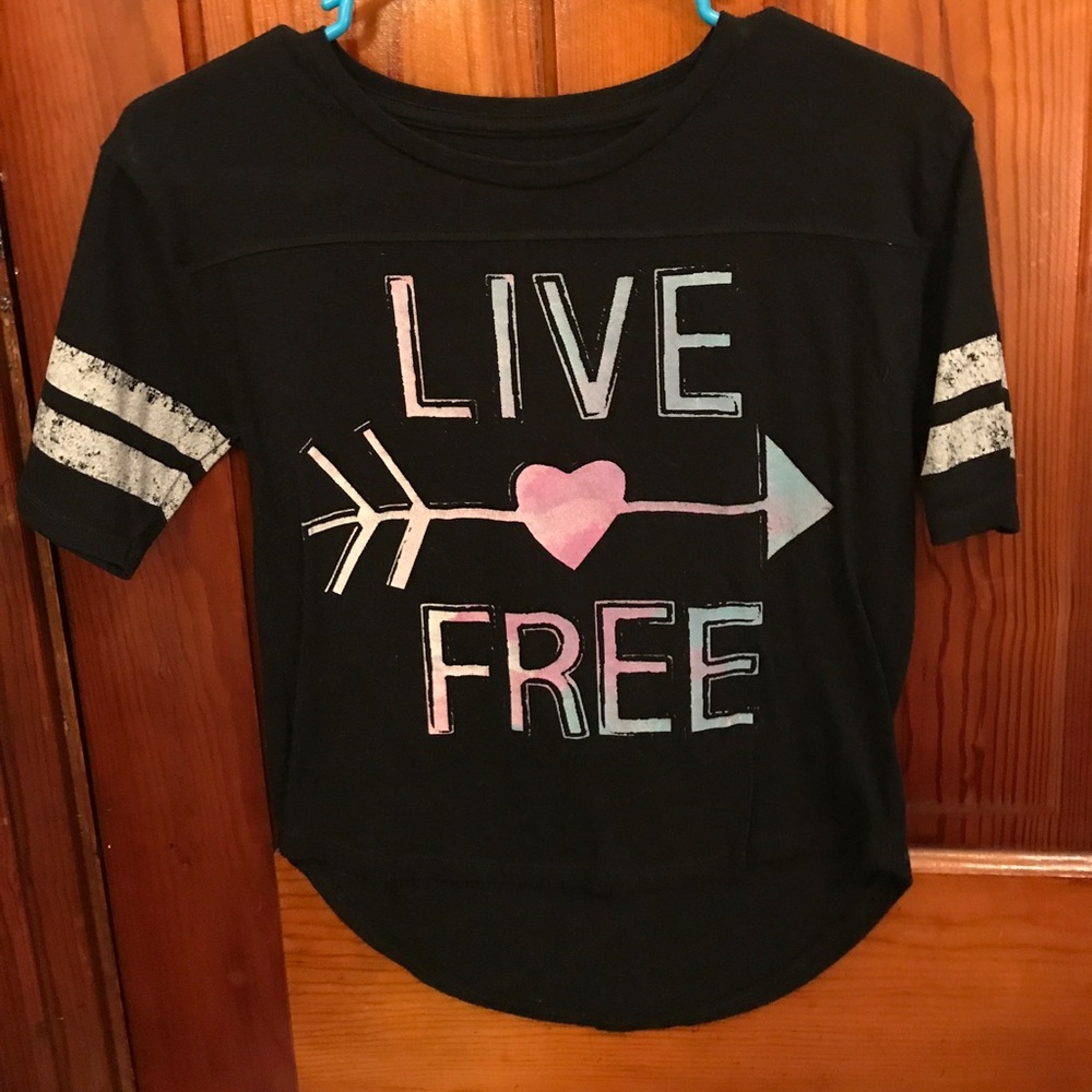 Live Free Graphic Ringer Tee