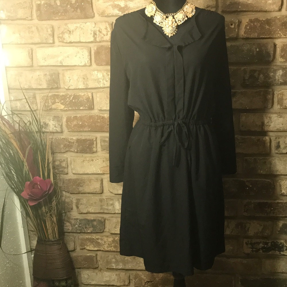 Merona Black Size Large Shirt Dress