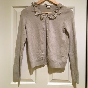 J. Crew Bow Embellished Cardigan
