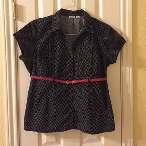 Cato Belted Button Down Shirt (Reposh)