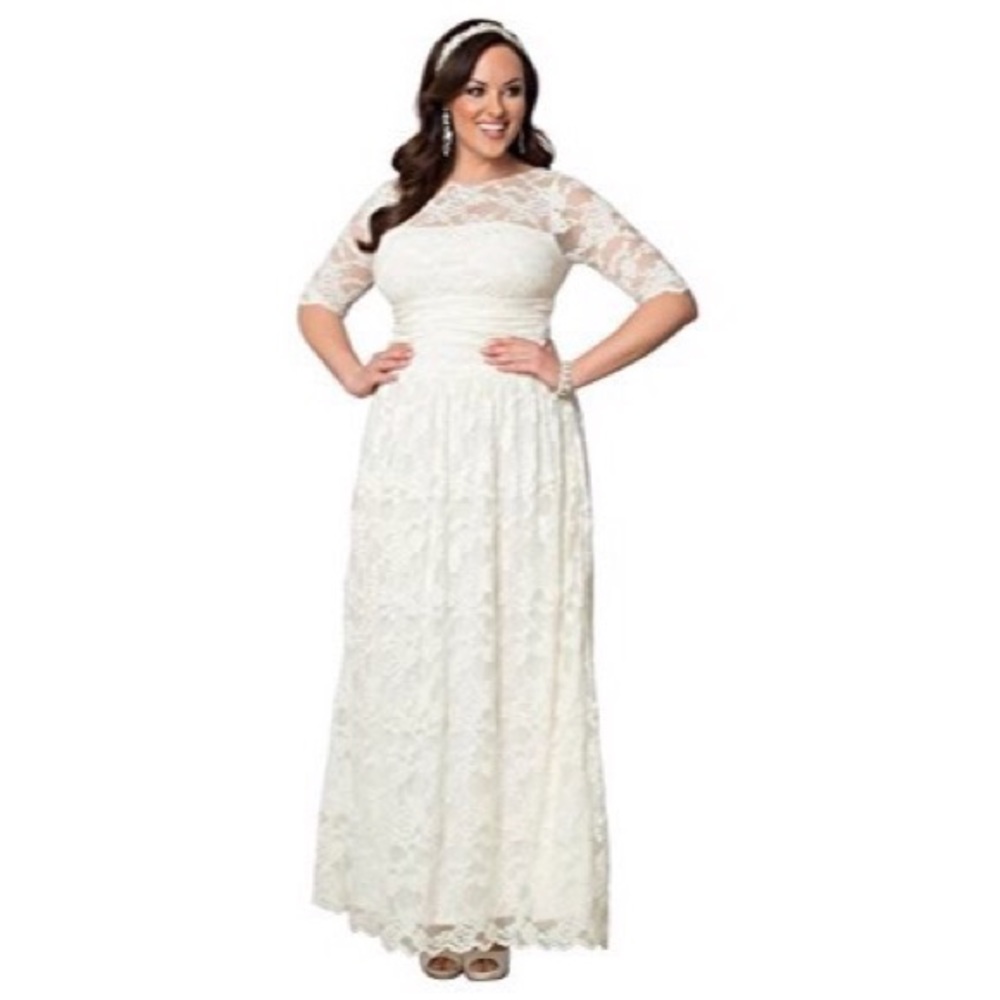 Kiyonna Lace Illusion Wedding Gown