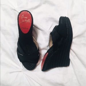 Christian Louboutin Black Wedges