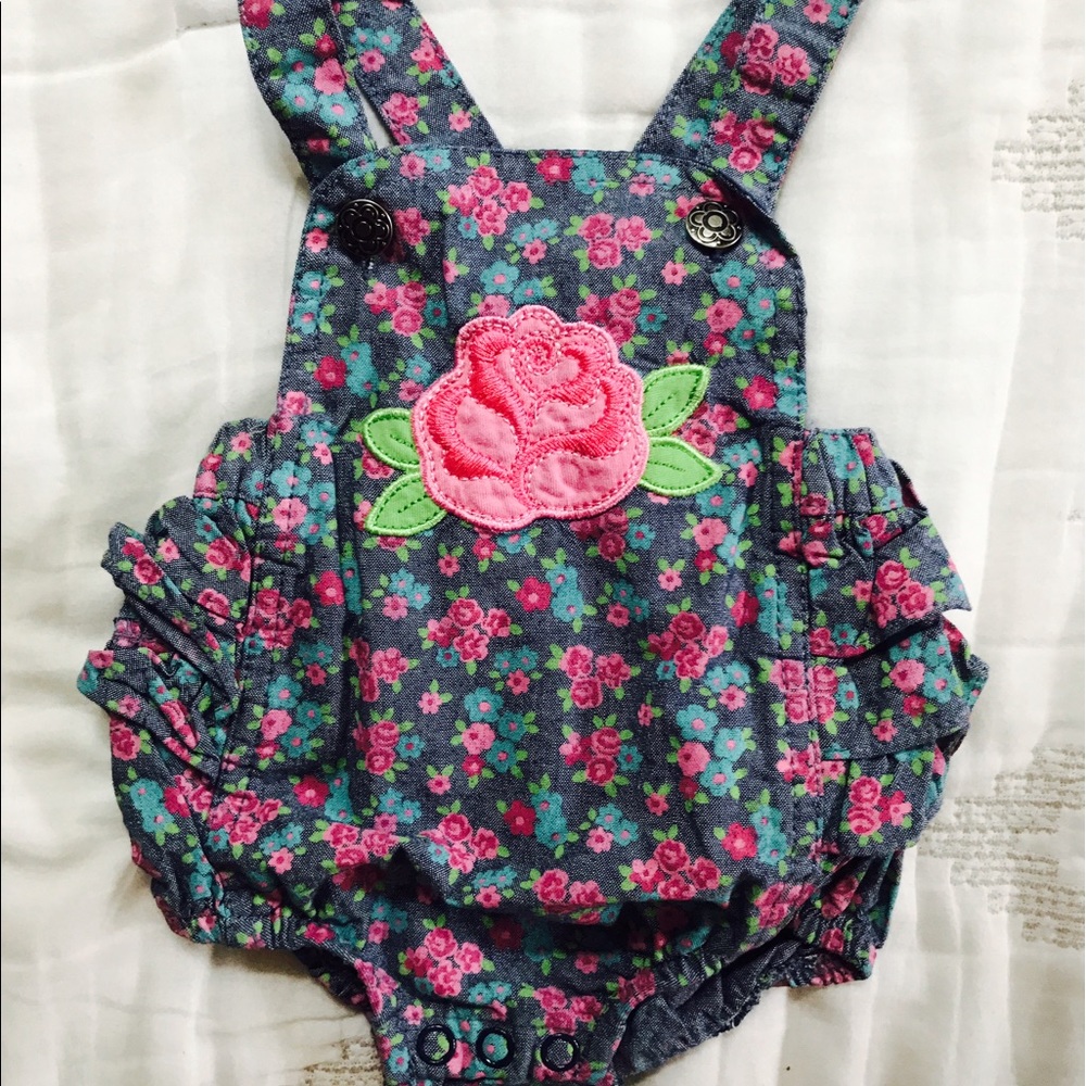 Baby Girl Floral print Overalls