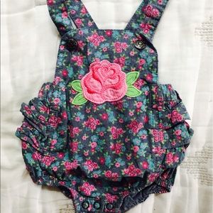 Baby Girl Floral print Overalls