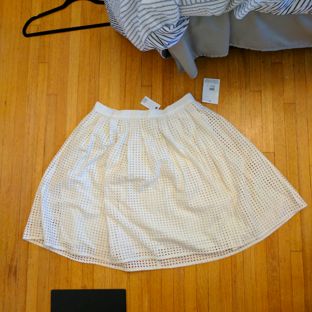 Joie eyelet midi full skirt